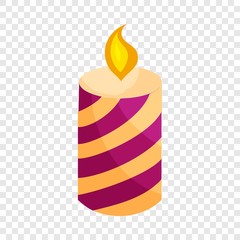 Sticker - Festive candle icon in cartoon style isolated on background for any web design