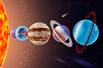 Wall Mural - Uranus - a seventh planet of the solar system
