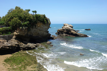 Canvas Print - France. The rocky coast of Biarritz