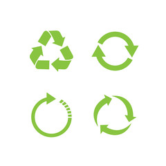 Poster - Recycle icon set template color editable. Recycle symbol pack vector sign isolated on white background. Simple logo vector illustration for graphic and web design.