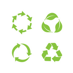 Poster - Recycle icon set template color editable. Recycle symbol pack vector sign isolated on white background. Simple logo vector illustration for graphic and web design.