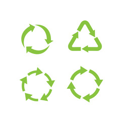 Poster - Recycle icon set template color editable. Recycle symbol pack vector sign isolated on white background. Simple logo vector illustration for graphic and web design.