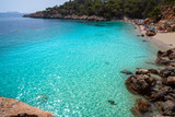 Fototapeta Mapy - Ibiza Cala Salada and Saladeta in Balearics