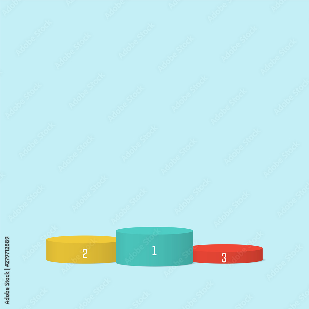 Winners podium. Pedestal. Vector illustration in flat design style ...