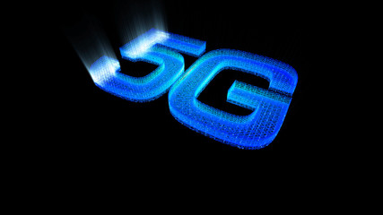 Poster - Futuristic holographic 5G digital wireless high speed fifth innovative generation for cellular network connectivity, high speed Internet broadband network