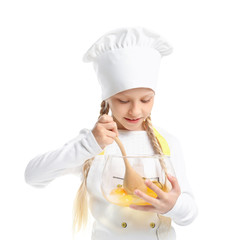 Sticker - Cute little chef on white background