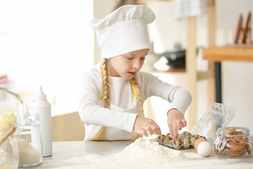 Sticker - Cute little chef cooking in kitchen