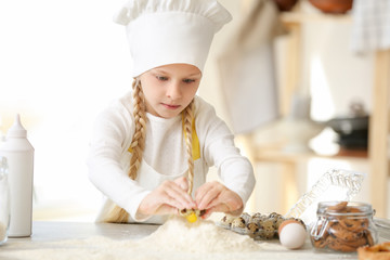 Sticker - Cute little chef cooking in kitchen