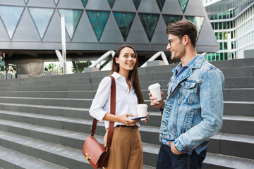 Canvas Print - Attractive young couple spending time together