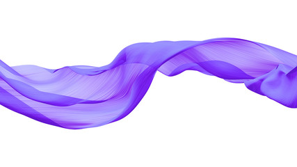 Wall Mural - flowing cloth purple wave, 3d rendering