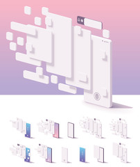 Vector mobile app user interface template