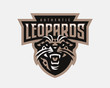 Leopard head modern logo, template design emblem for a sport and eSport team.