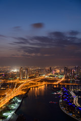 Wall Mural - Aerial view of architecture and newly constructed areas in Seef district, Manama, Bahrain