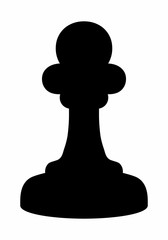 Wall Mural - Chess pawn dark silhouette