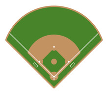 Baseball Field Icon. Flat Illustration Of Baseball Field Vector Icon For Web Design
