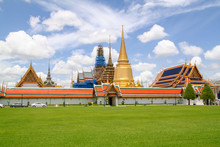 View Of Wat Phra Kaew Temple Landmark In Bangkok At Thailand