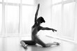 © Prostock-studio - Beautiful Ballet Artist Posing In Dance Studio. Black And White