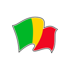 Wall Mural - Mali national flag. Vector illustration. Bamako