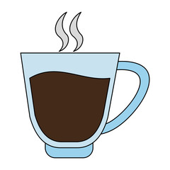 Sticker - coffee black hot glass cartoon