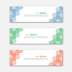 Wall Mural - set of abstract design banner template.