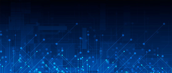Artificial intelligence. Technology web background. Virtual concept