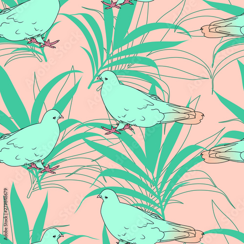 vector seamless pattern tro...