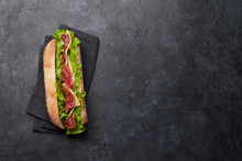 Fresh submarine sandwich