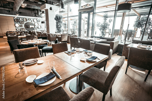 Spectacular Interior Of The Contemporary Restaurant In