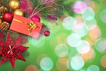 Wall Mural - christmas decorations with blank space