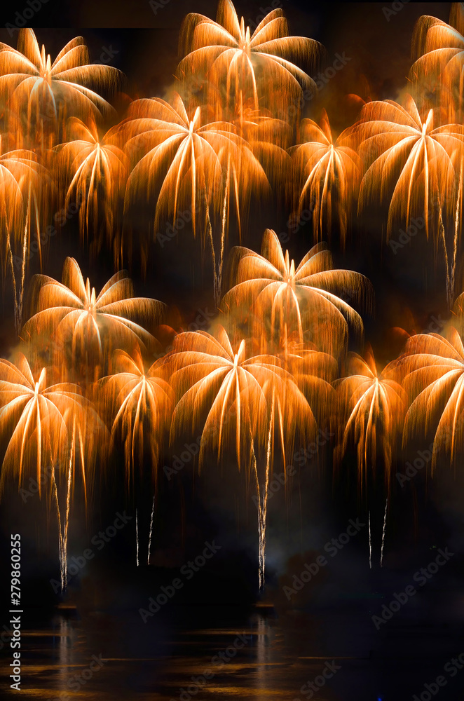 Colorful fireworks. Fireworks are a class of explosive pyrotechnic ...