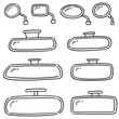 vector set of rear view mirrors