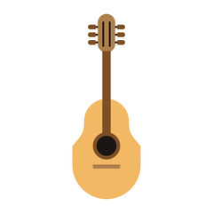 Sticker - acoustic guitar and music symbol