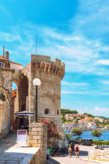 Fortress of the old town of Korcula, Croatia