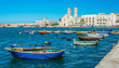 Molfetta waterfront with the Cathedral. Province of Bari, Apulia (Puglia), southern Italy.