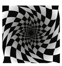 Checkered Pattern With Distortion Effect. Chess Background.Vector Illustration