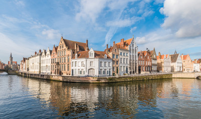 Wall Mural - Medieval buildings along a Spiegelrei canal in Bruges, Belgium