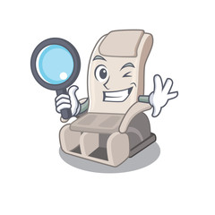 Poster - Detective massage chair in the mascot shape