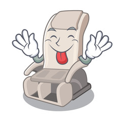 Canvas Print - Tongue out toy massage chair in cartoon shape