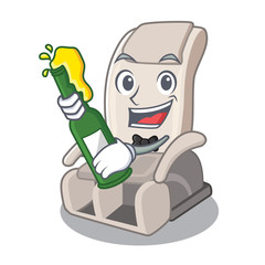 Poster - With beer toy massage chair in cartoon shape