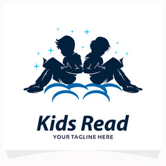 Sticker - Kids Read Logo Design Template