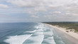 Aerial photography of the French beach of 