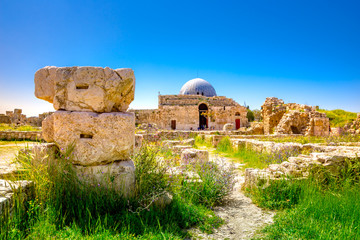 Fototapete - Umayyad Palace at the Amman Citadel, Jordan