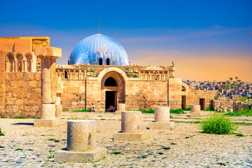 Fototapete - Umayyad Palace at the Amman Citadel, Jordan