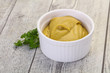 Mustard sauce in the bowl