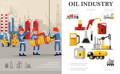 Sticker - Flat Oil Industry Concept