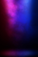 Wall Mural - space futuristic landscape. fiery meteorites, sparks, smoke, light arches. dark background with ligh