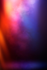 Wall Mural - space futuristic landscape. fiery meteorites, sparks, smoke, light arches. dark background with ligh