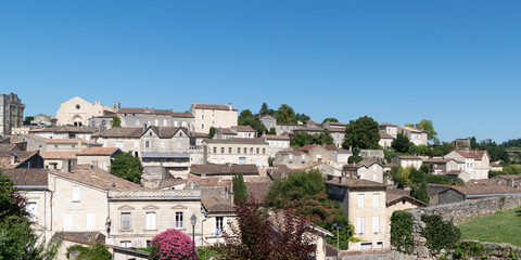 Wall Mural - landscape view of Saint Emilion village in Bordeaux France in header web banner template