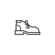 © alekseyvanin - Autumn shoe line icon. linear style sign for mobile concept and web design. Casual shoe outline vector icon. Symbol, logo illustration. Vector graphics