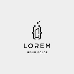 code lab logo design research coding vector symbol
